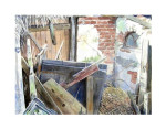 Vóór de verbouwing, 80 x 60 cm. incl. passe-partout € 100,--